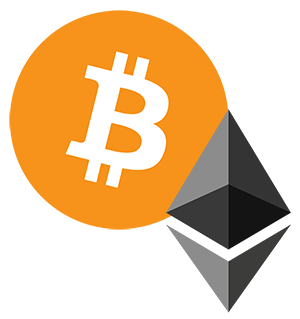 Bitcoin und Ethereum Logo